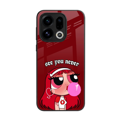 See You Never back phone cover | glass case for oppo find x9