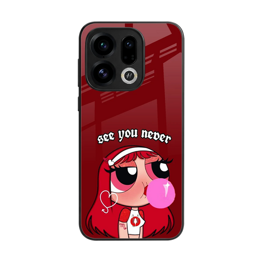 See You Never back phone cover | glass case for oppo find x9