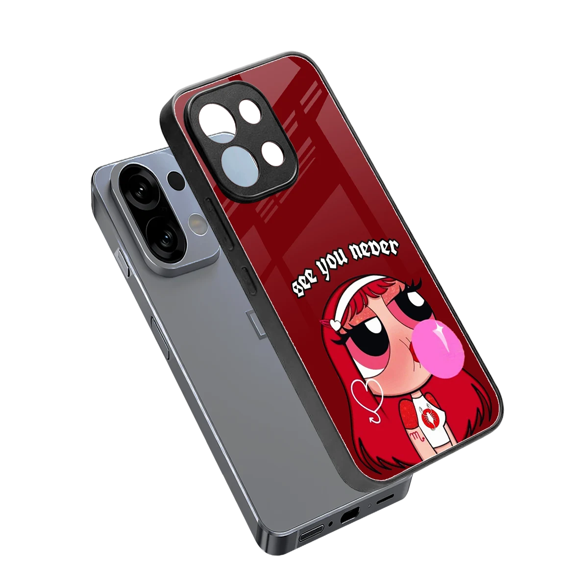 See You Never sleek oppo k13 5g cover with tempered glass back and TPU edges