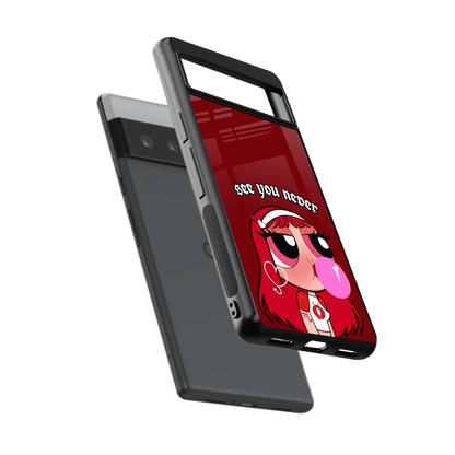 See You Never sleek google pixel 6 pro cover with tempered glass back and TPU edges