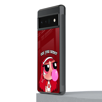 See You Never stylish phone case for google pixel 6 pro | glossy glass and slim fit