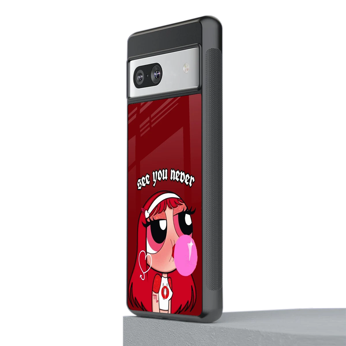 See You Never stylish phone case for google pixel 7a | glossy glass and slim fit