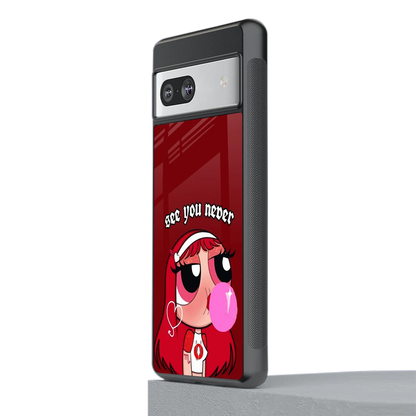 See You Never stylish phone case for google pixel 7 | glossy glass and slim fit