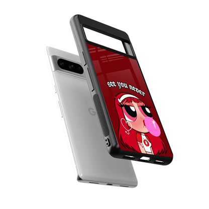 See You Never sleek google pixel 8 pro cover with tempered glass back and TPU edges