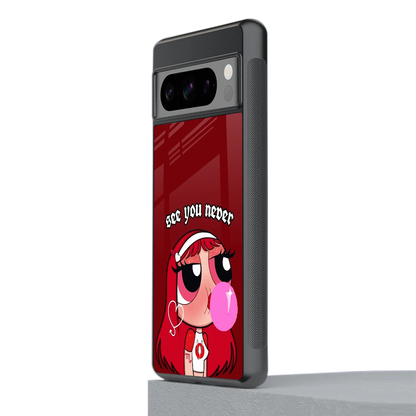 See You Never stylish phone case for google pixel 8 pro | glossy glass and slim fit