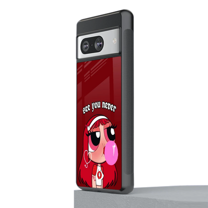 See You Never stylish phone case for google pixel 8 | glossy glass and slim fit