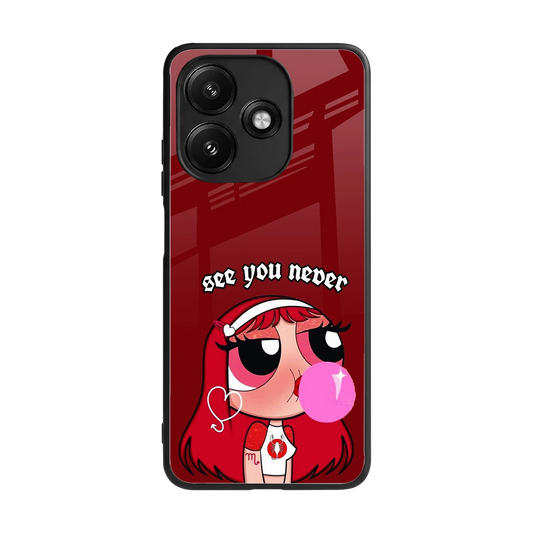 See You Never back phone cover | glass case for redmi 12 5g