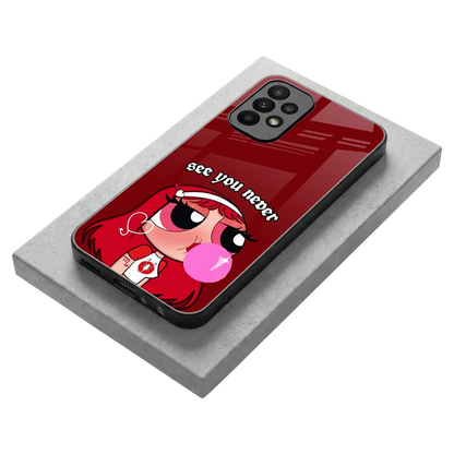 See You Never stylish phone case for samsung galaxy a23 | glossy glass and slim fit