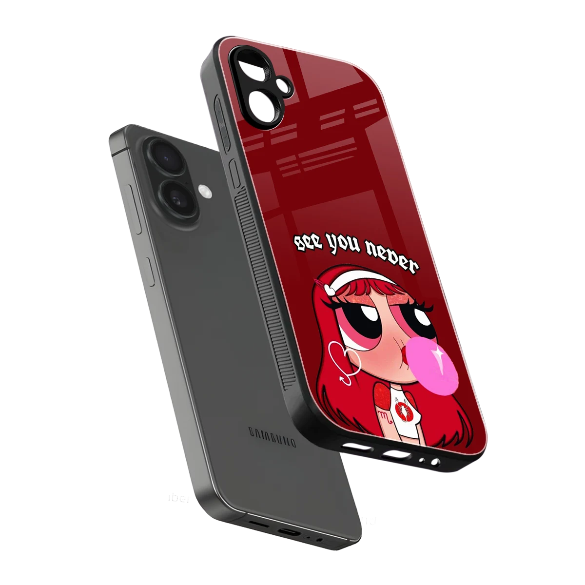See You Never sleek samsung galaxy a06 5g cover with tempered glass back and TPU edges