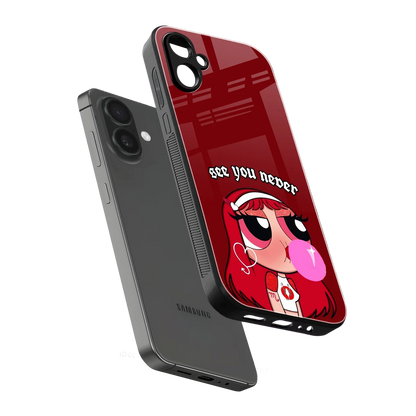 See You Never sleek samsung galaxy a06 5g cover with tempered glass back and TPU edges