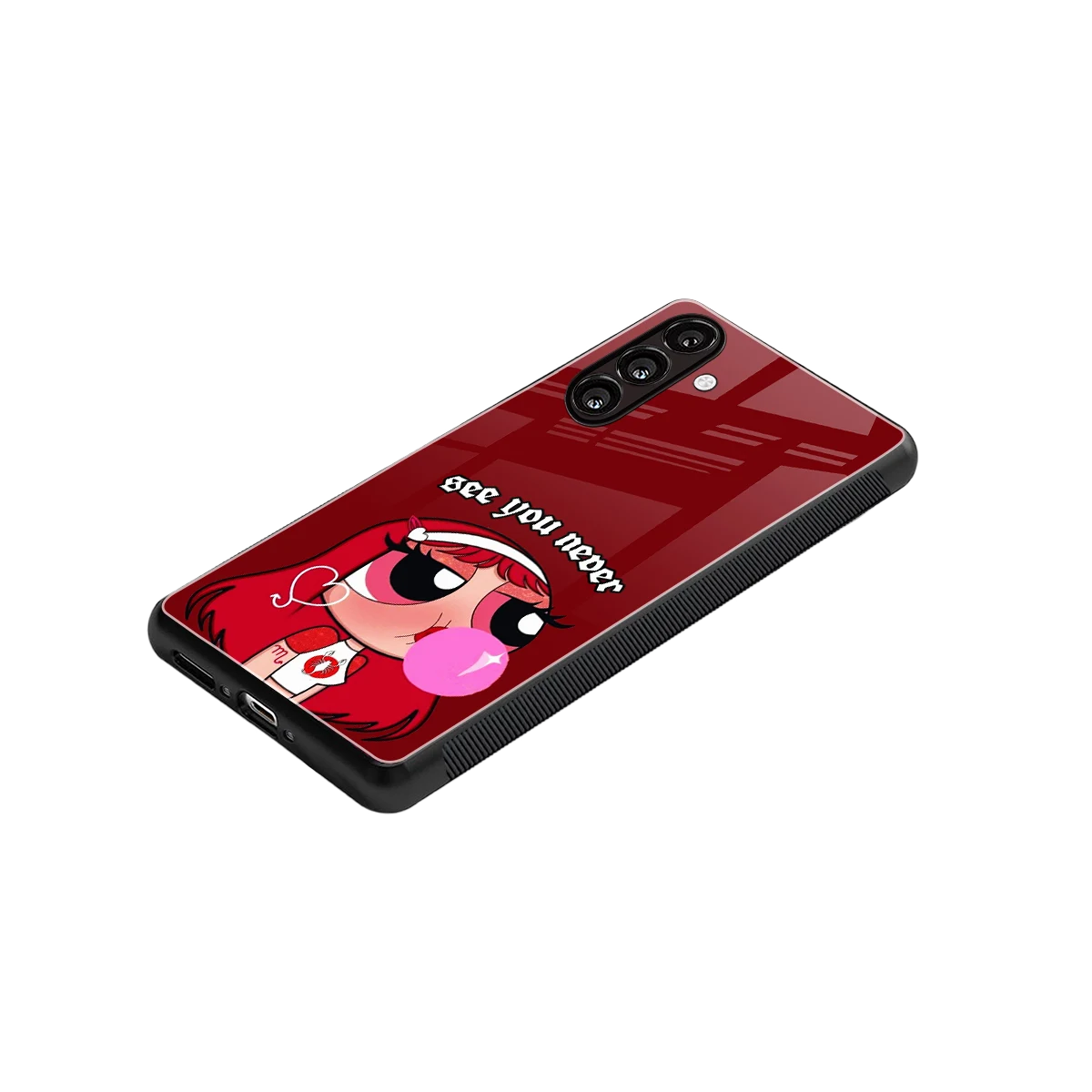 See You Never stylish phone case for samsung galaxy m36 5g | glossy glass and slim fit