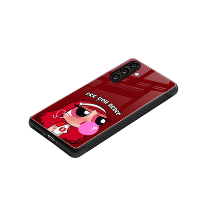 See You Never stylish phone case for samsung galaxy m36 5g | glossy glass and slim fit