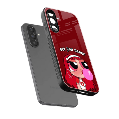 See You Never sleek samsung galaxy a36 5g cover with tempered glass back and TPU edges