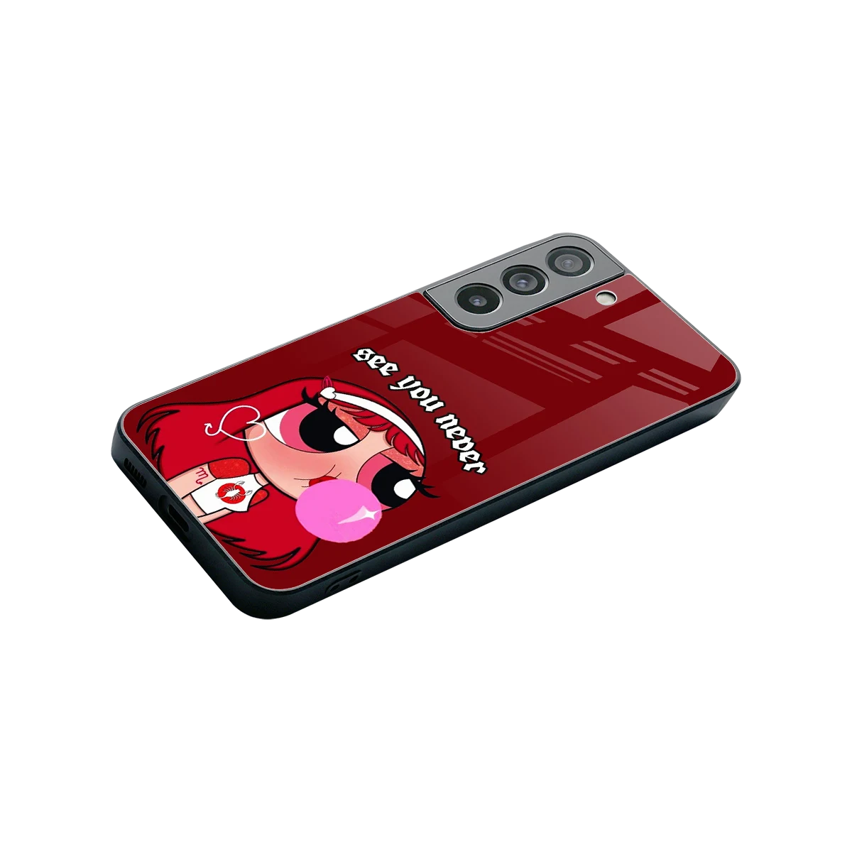 See You Never stylish phone case for samsung galaxy s22 | glossy glass and slim fit