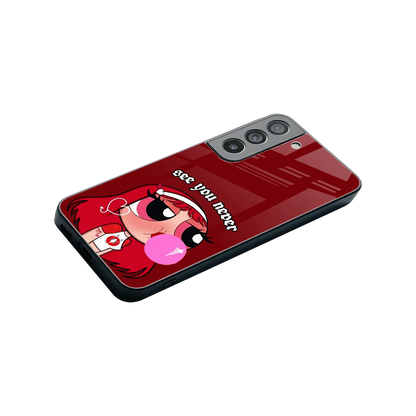 See You Never stylish phone case for samsung galaxy s22 | glossy glass and slim fit