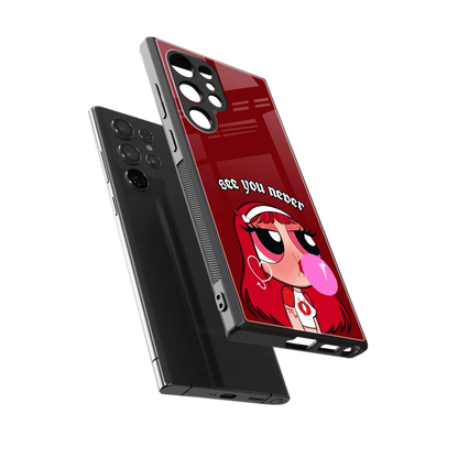 See You Never sleek samsung galaxy s23 ultra cover with tempered glass back and TPU edges