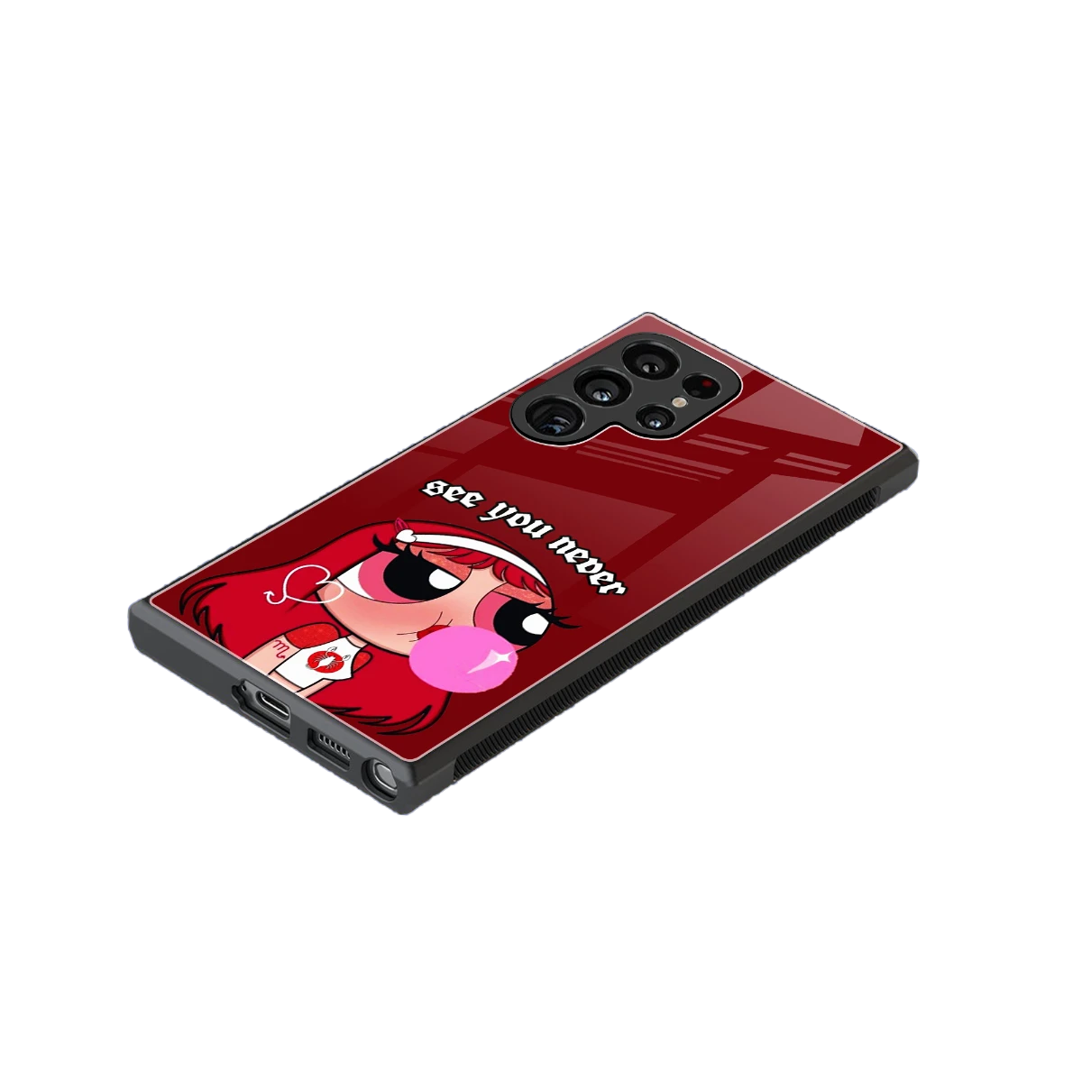 See You Never stylish phone case for samsung galaxy s23 ultra | glossy glass and slim fit