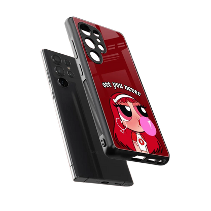 See You Never sleek samsung galaxy s25 ultra cover with tempered glass back and TPU edges