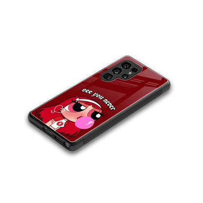 See You Never stylish phone case for samsung galaxy s25 ultra | glossy glass and slim fit