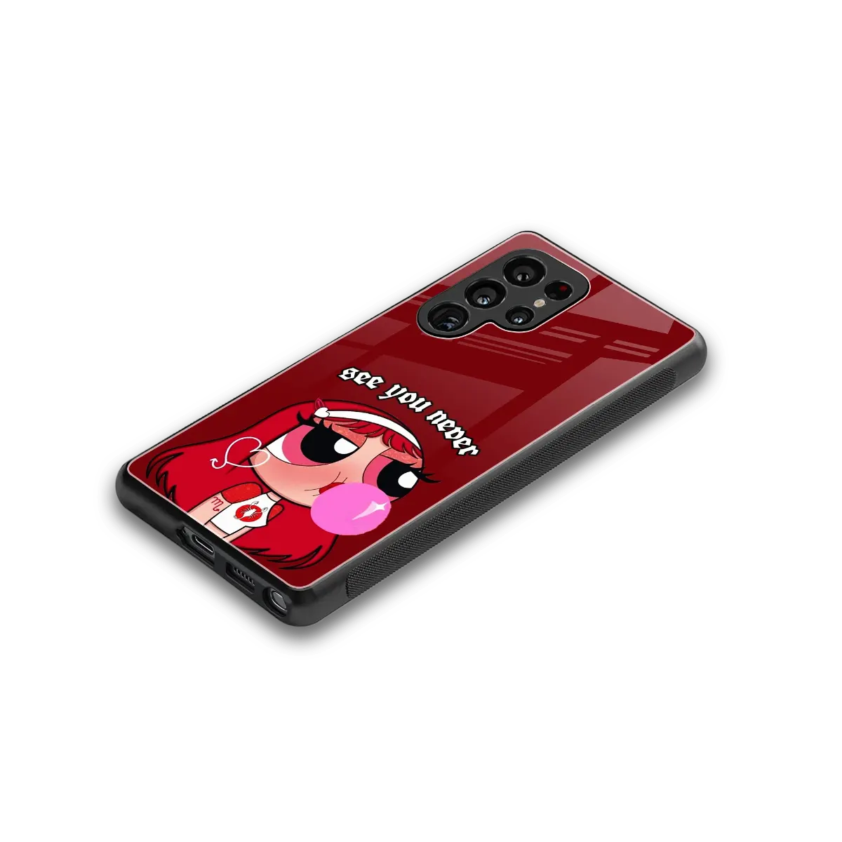 See You Never stylish phone case for samsung galaxy s26 ultra | glossy glass and slim fit
