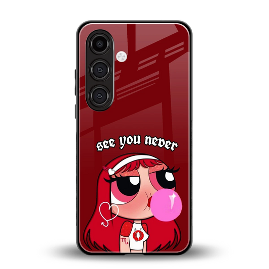 See You Never back phone cover | glass case for samsung galaxy s24