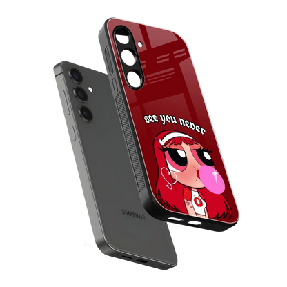 See You Never sleek samsung galaxy s24 plus cover with tempered glass back and TPU edges