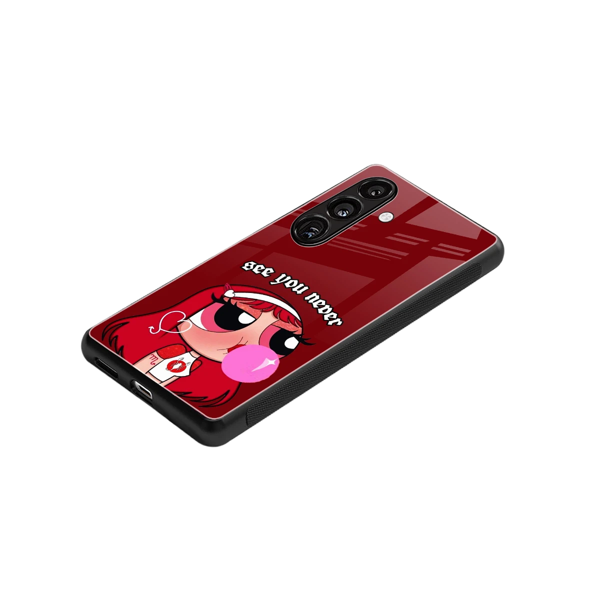 See You Never stylish phone case for samsung galaxy s24 plus | glossy glass and slim fit