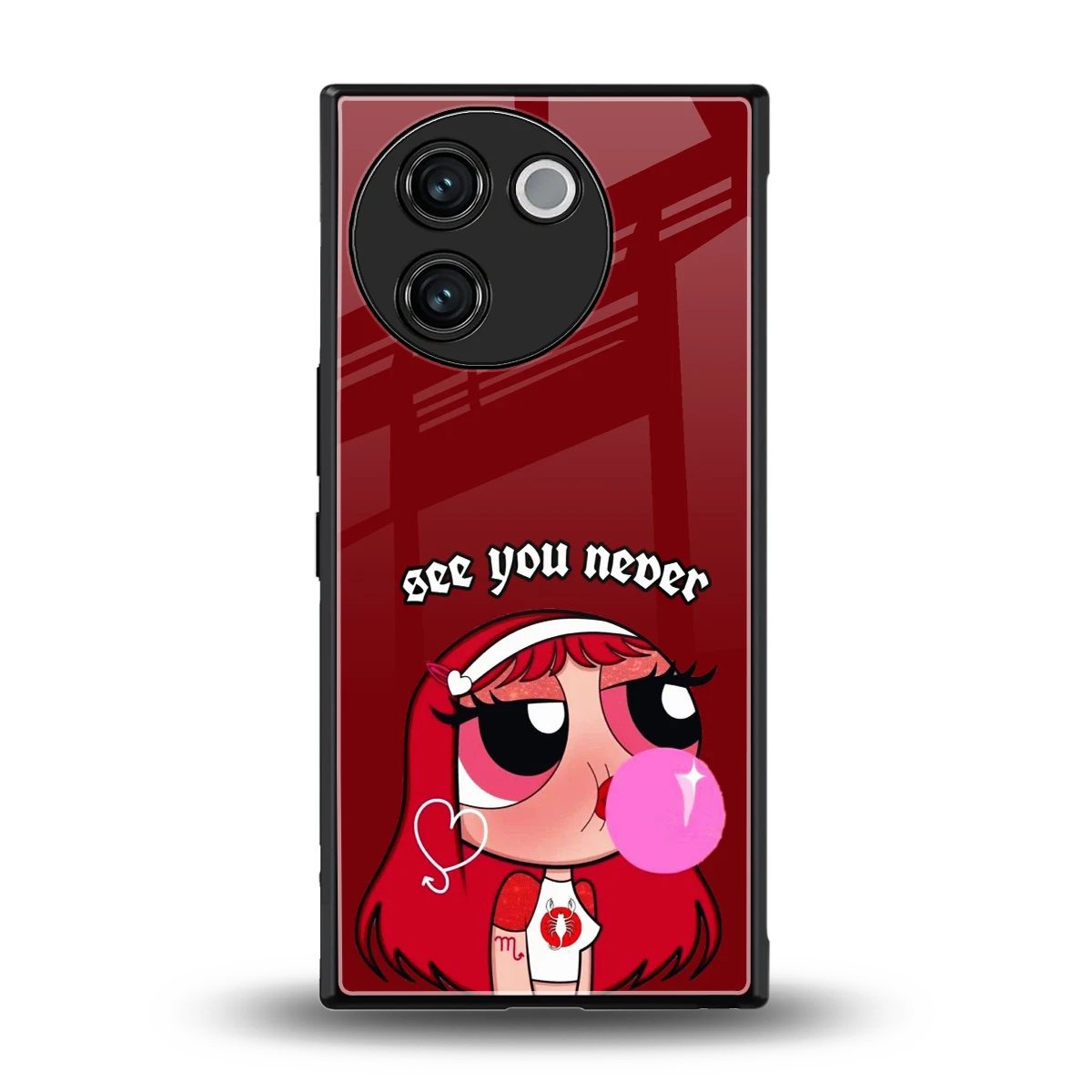 See You Never back phone cover | glass case for vivo v30e