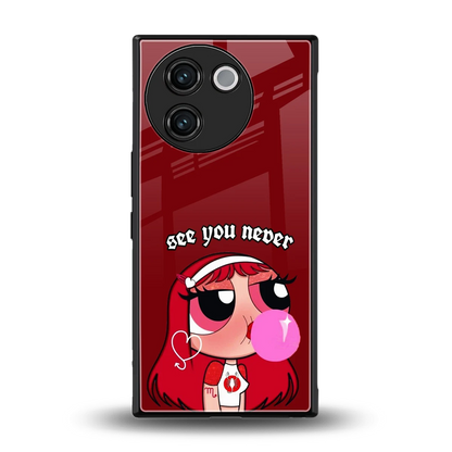 See You Never back phone cover | glass case for vivo v30e