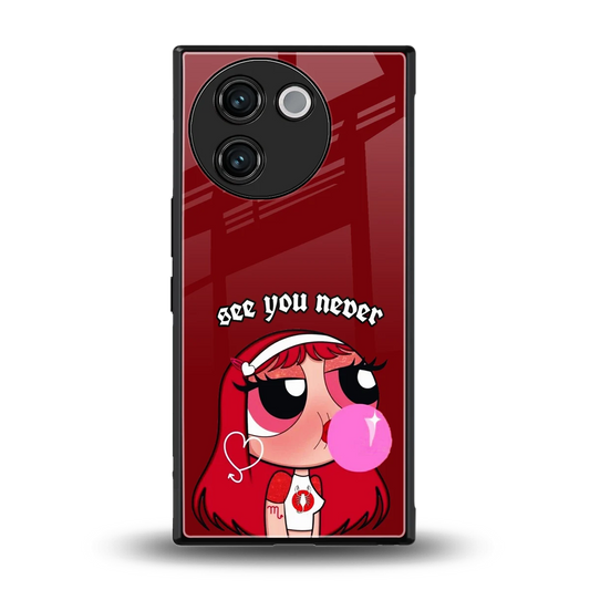 See You Never back phone cover | glass case for vivo v30e