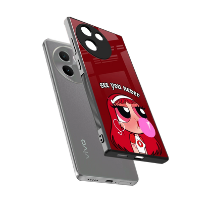 See You Never sleek vivo v30e cover with tempered glass back and TPU edges