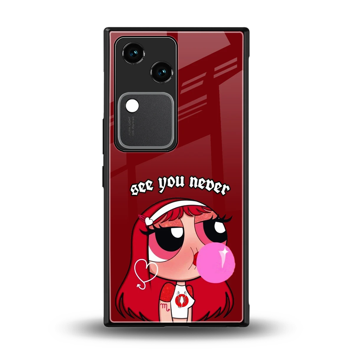 See You Never back phone cover | glass case for vivo v30