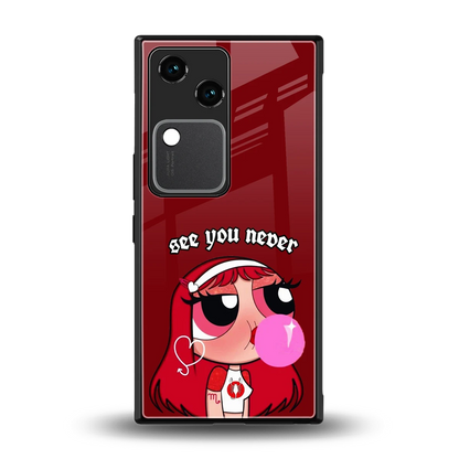 See You Never back phone cover | glass case for vivo v30