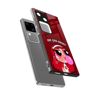 See You Never sleek vivo v30 cover with tempered glass back and TPU edges