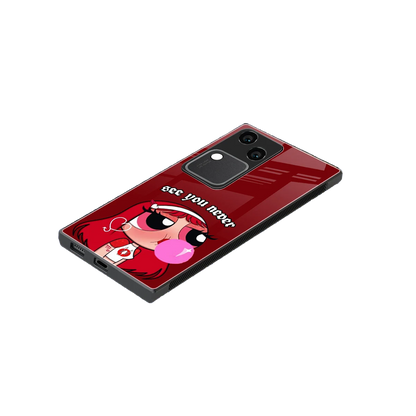 See You Never stylish phone case for vivo v30 | glossy glass and slim fit