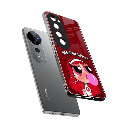 See You Never sleek vivo v40 pro cover with tempered glass back and TPU edges