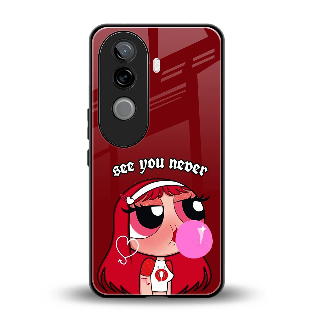 See You Never back phone cover | glass case for vivo v40e