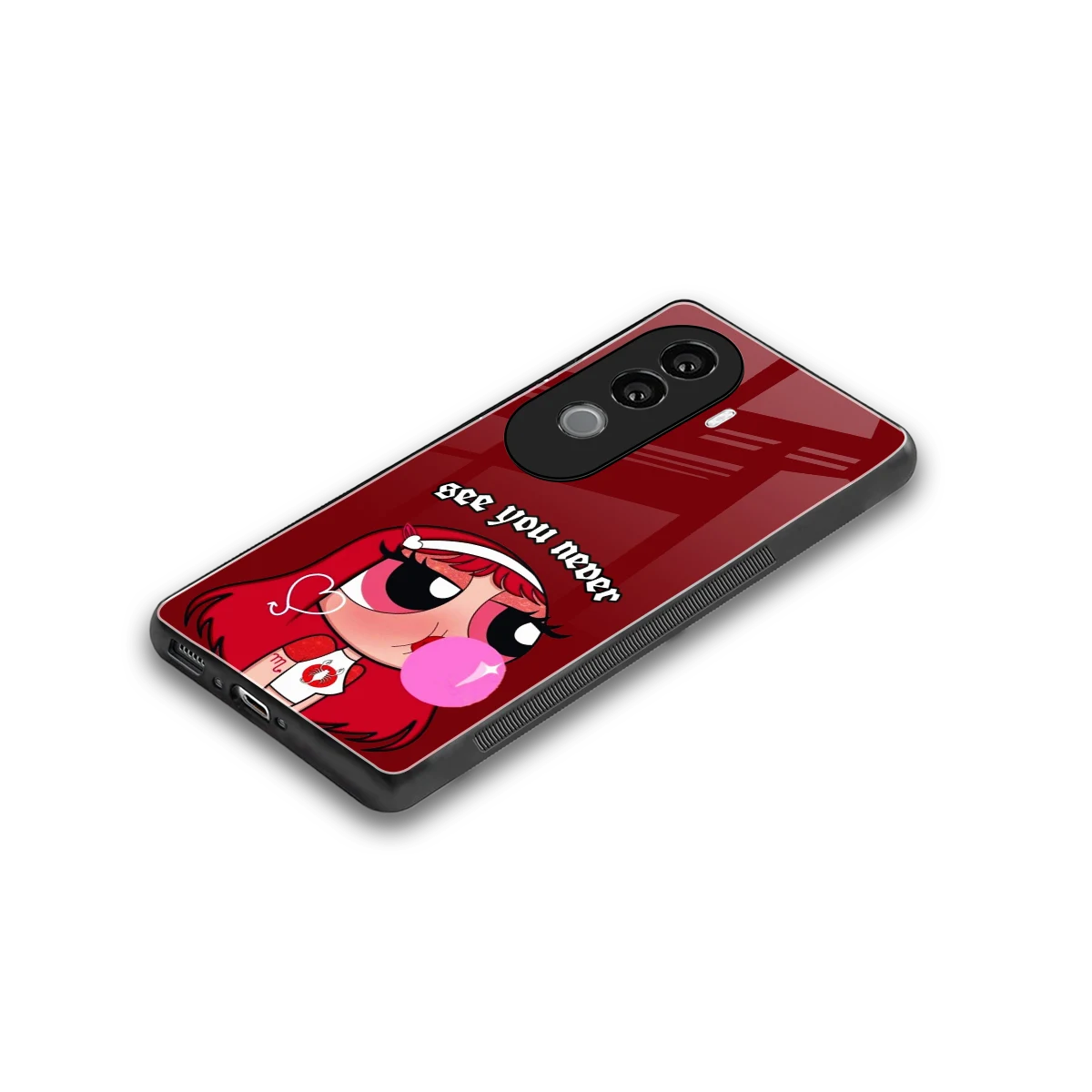 See You Never stylish phone case for vivo v40e | glossy glass and slim fit