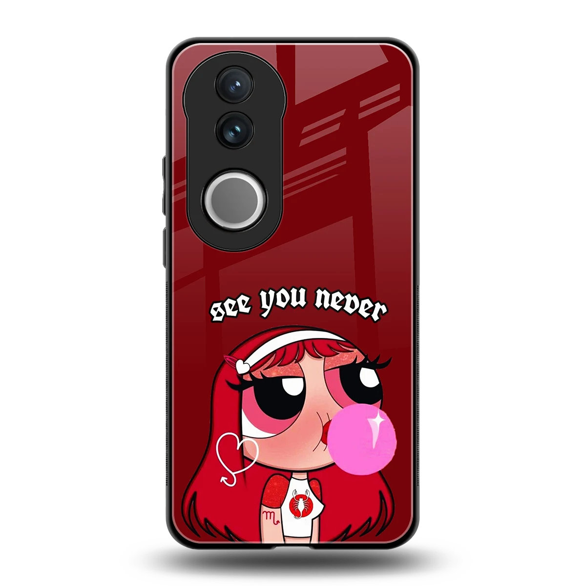 See You Never back phone cover | glass case for vivo v50