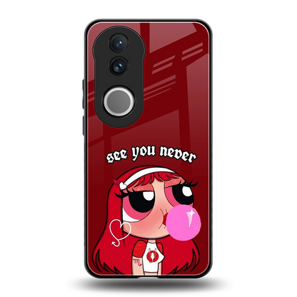See You Never back phone cover | glass case for vivo v50