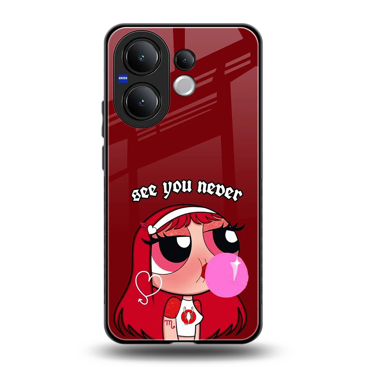 See You Never back phone cover | glass case for vivo v60