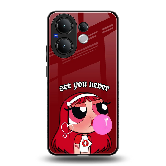 See You Never back phone cover | glass case for vivo v60