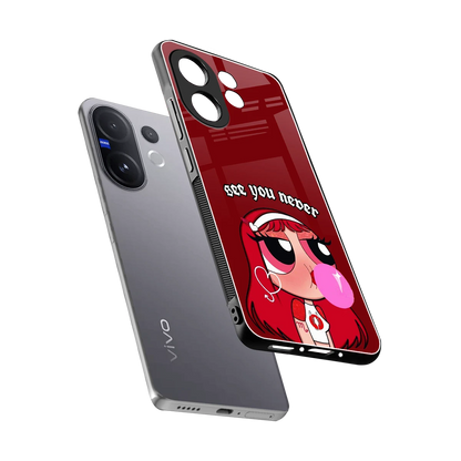 See You Never sleek vivo v60 cover with tempered glass back and TPU edges