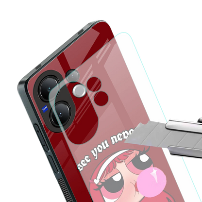 See You Never stylish phone case for vivo v60 | glossy glass and slim fit