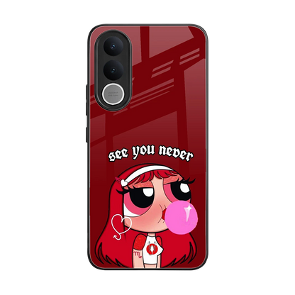 See You Never back phone cover | glass case for vivo v70 fe