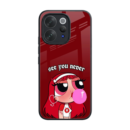 See You Never back phone cover | glass case for vivo v70