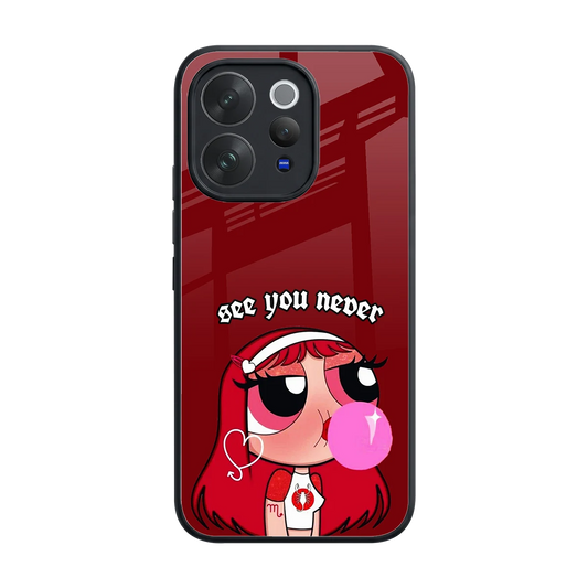 See You Never back phone cover | glass case for vivo v70