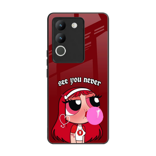 See You Never back phone cover | glass case for vivo y200 5g