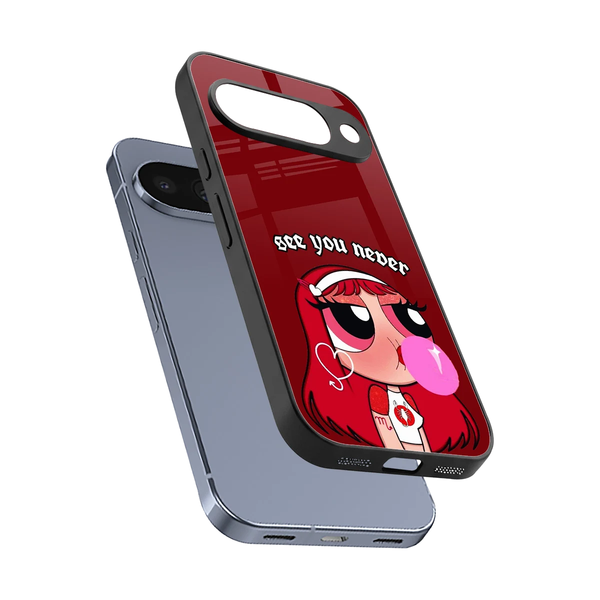 See You Never sleek google pixel 10 cover with tempered glass back and TPU edges