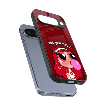 See You Never sleek google pixel 10 cover with tempered glass back and TPU edges